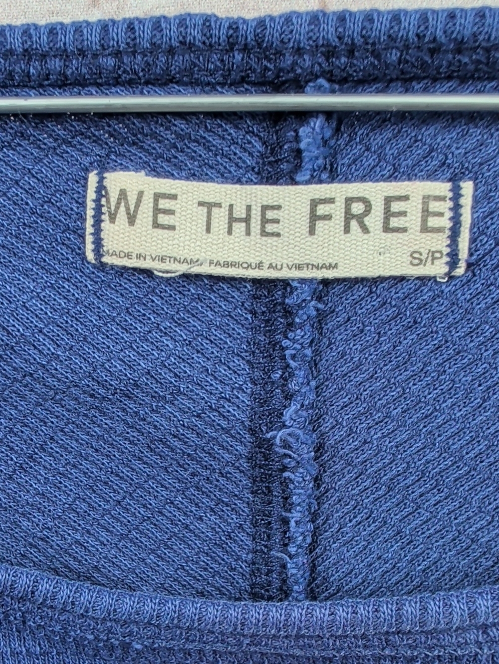 We The Free Women’s Long Sleeve Thermal Crew - Blue Small - Picture 3 of 6